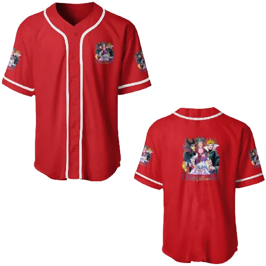Chillin Like A Villian Baseball Jerseys, Disney Villians Halloween Villains The Evil Tour Baseball Jerseys