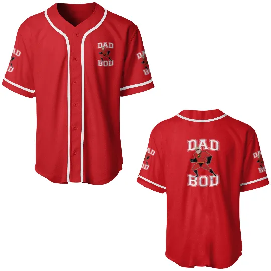 Disney Incredibles Mr. Incredible Dad Bod Portrait Baseball Jerseys, Father's Day Gifts