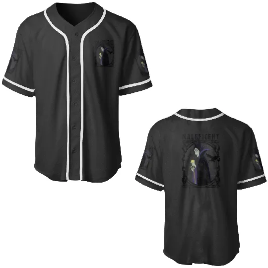 Disney Villains Maleficent Side Look Poster Baseball Jerseys