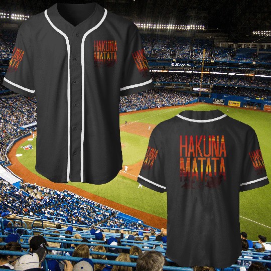Disneyss The Lion King Hakuna Matata Sunset Group Shot Shadows Baseball Jerseys