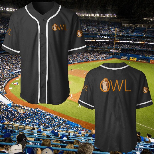 Disneyss Winnie The Pooh Owl Classic Lettering Baseball Jerseys