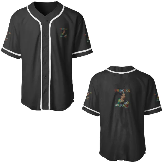 Disneyss Princess And The Frog Tiana And Frog Naveen Portrait Baseball Jerseys