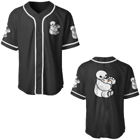 Disney Big Hero 6 Baymax Cat Cute Portrait Baseball Jerseys