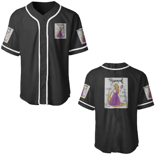Disney Tangled Rapunzel Fashion Callouts Baseball Jerseys