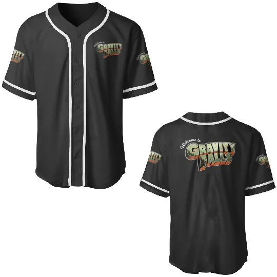 Disneyss Gravity Falls Welcome To Gravity Falls Logo Baseball Jerseys