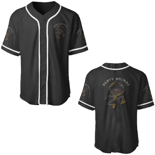 Disneyss The Muppets Distressed Party Animal Muppet Drummer Baseball Jerseys