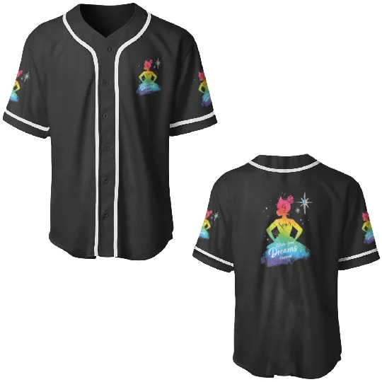 Disney Princess Tiana Rainbow Make Your Dreams Happen Baseball Jerseys