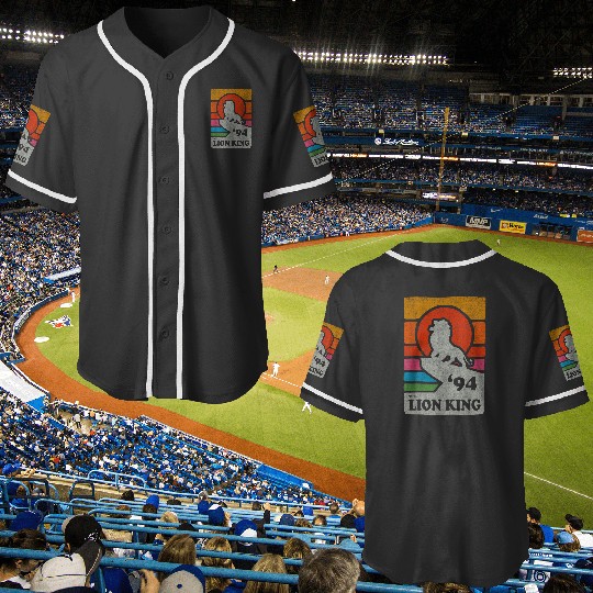 Disneyss The Lion King Pride Rock Retro Line Art Poster Baseball Jerseys