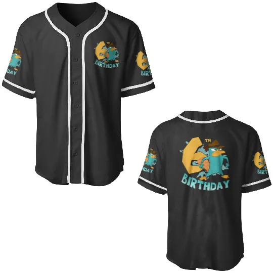 Disneyss Phineas And Ferb Perry Sixth Birthday Baseball Jerseys