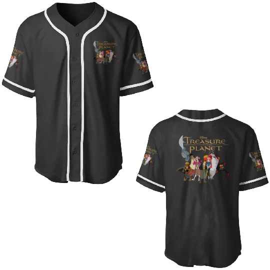 Disneyss Treasure Planet Logo And Characters Baseball Jerseys