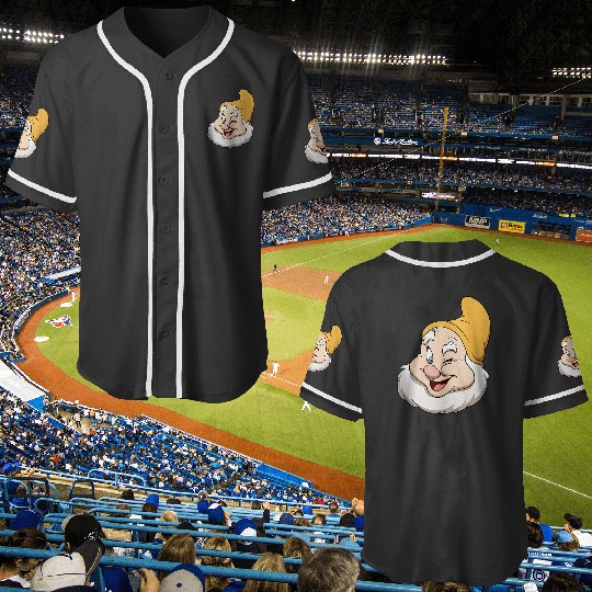 Disneyss Snow White And The Seven Dwarfs Happy Big Face Baseball Jerseys