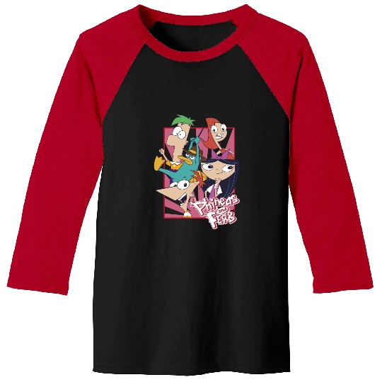 Disneys Phineas And Ferb With Friends Cute Group Shot Baseball Tees