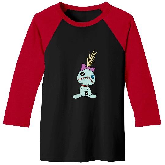 Womens disneys Lilo Stitch Cute Scrump Doll Big Chest Portrait  gifts Baseball Tees
