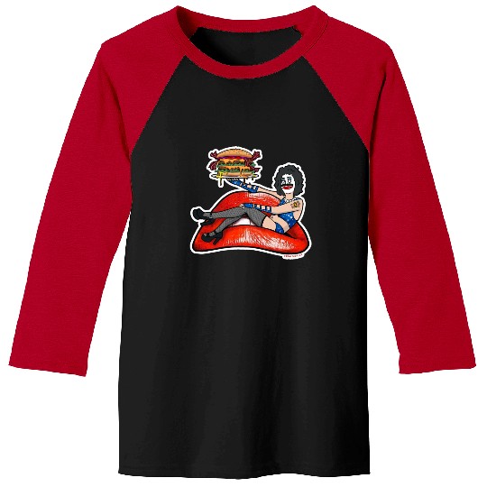 Dr Frankenburger Bobs Burgers Rocky Horror Parody Baseball Tees
