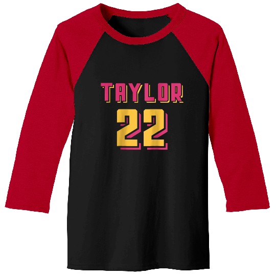 Discover First Name Taylor Pink Numbers Taylor 22 For Kids Boys Girls  Gifts Baseball Tees