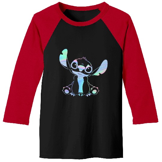 Disney Lilo Stitch Holographic Stitch Vintage Pocket Logo Gifts Trends Baseball Tees
