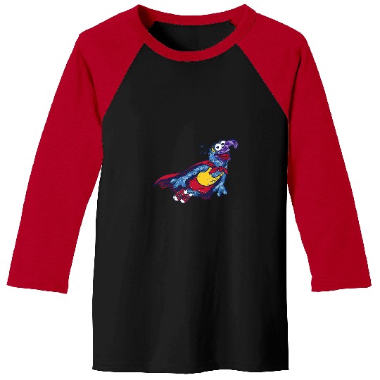 Disney The Muppets Flying Vintage Prism Super Hero Gonzo Baseball Tees