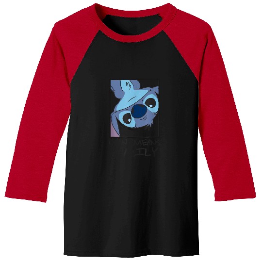 disneys Lilo Stitch Ohana Means Family Stitch Panel Box Baseball Tees