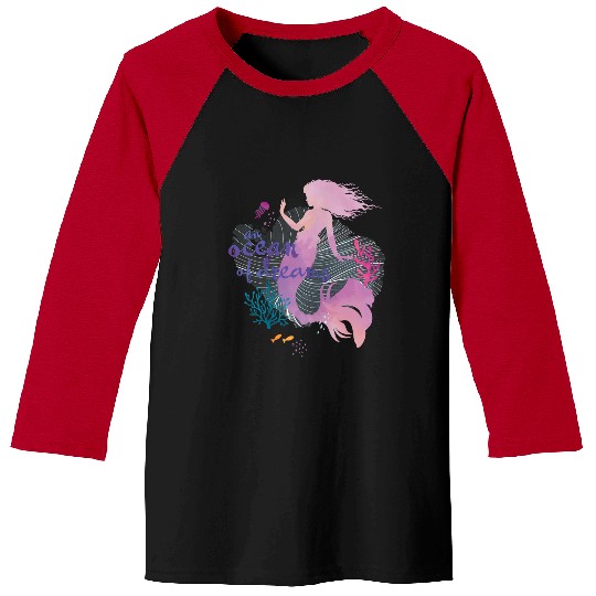 disneys The Little Mermaid An Ocean Of Dreams Silhouette Baseball Tees