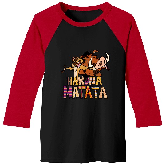 disneys The Lion King Hakuna Matata Timon Pumbaa Sassy Shot Baseball Tees