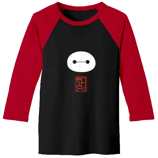 Disney Big Hero 6 Baymax Face Kanji Poster Baseball Tees