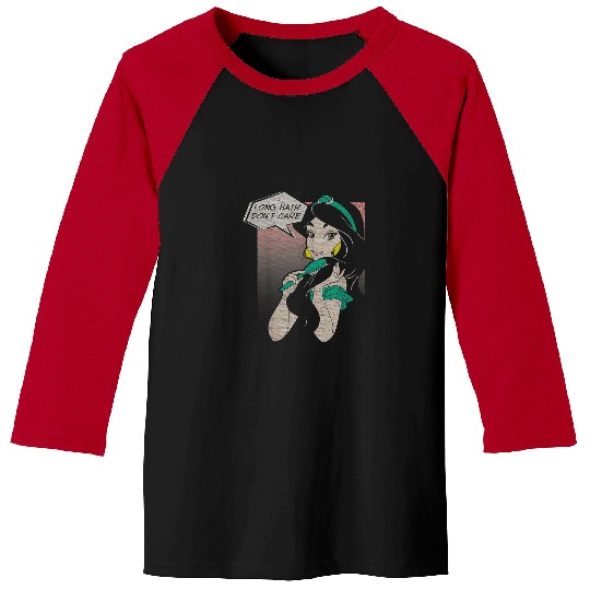 Disney Aladdin Jasmine Long Hair Dont Care Comic Baseball Tees