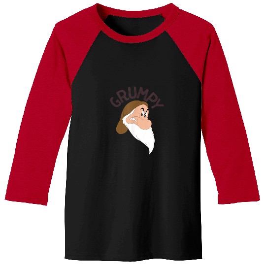 Disney Snow White The Seven Dwarfs Grumpy Face Baseball Tees