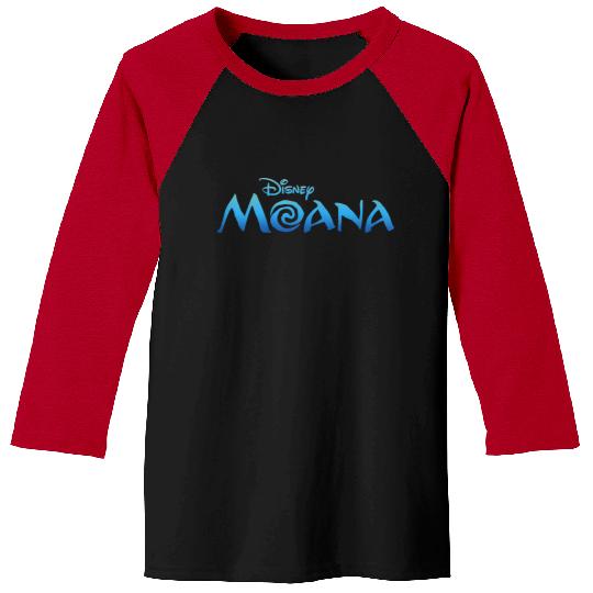Disneyss Moana  Movie Logo Ocean Blue Graphic Baseball Tees