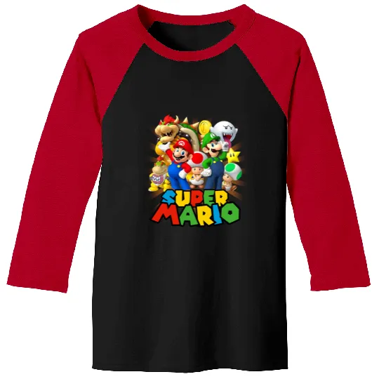Super Mario Bros Group,Mario Luigi Yoshi Bowser Boo, Magic Kingdom,Disneyland Trip Family Baseball Tees