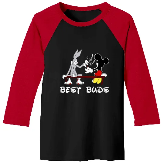 Bugs Bunny and Mickey Mouse Besst Buds, Funny Disney Looneys Tunes Baseball Tees