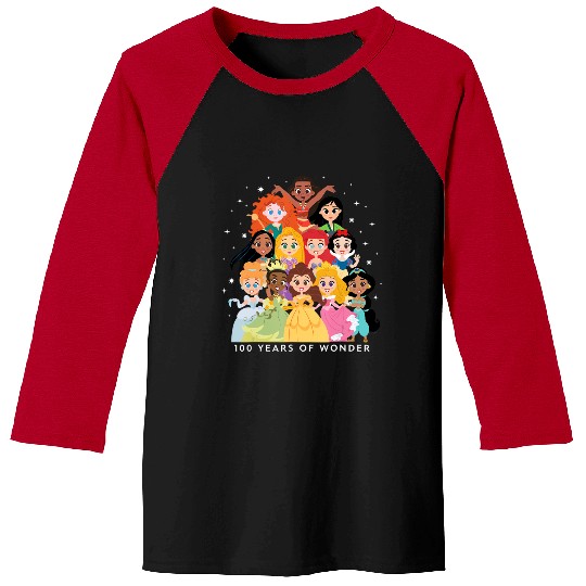 disney princess - 100 years of wonder princesses Baseball Tees