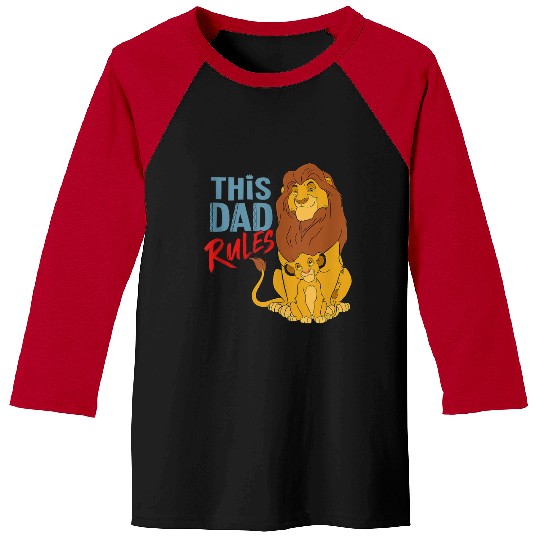 Disney The Lion King Simba and Mufasa This Dad R Baseball Tees