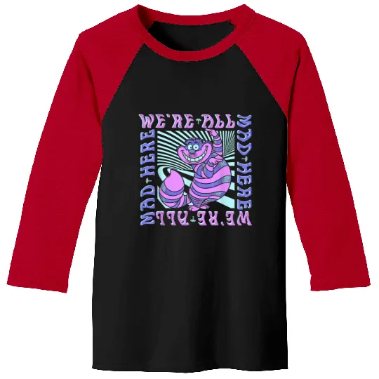 Disney Alice In Wonderland Cheshire Cat Were All Baseball Tees