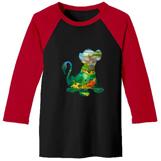 Disney Lion King Simba Silhouette Graphic T 4693 Baseball Tees