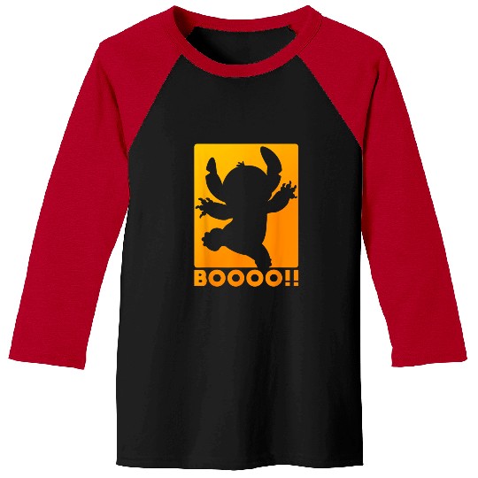 Discover Disney Stitch Silhouette Halloween Boo Baseball Tees