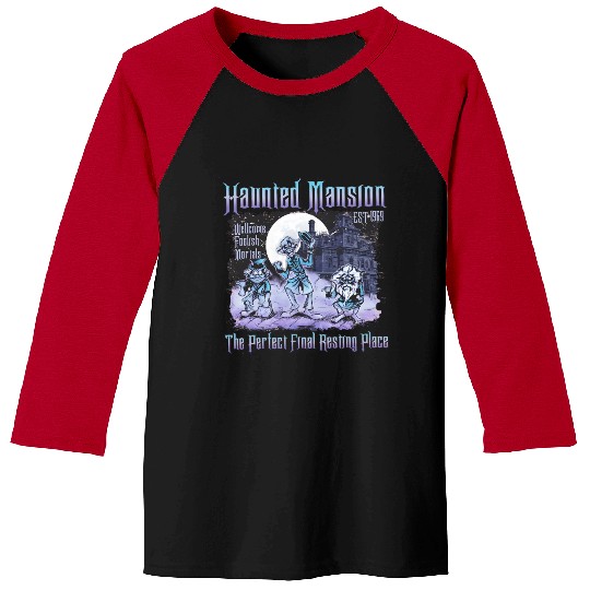 Retro Disneyland Haunted Mansion Baseball Tees, Disneyland Halloween Baseball Tees