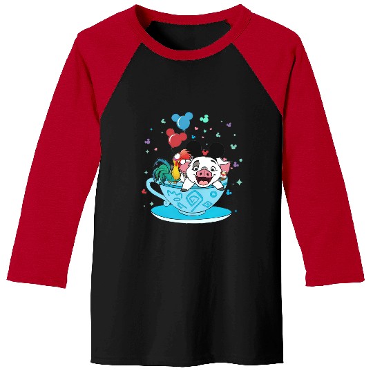 Moana Baseball Tees Pua and Hei Hei, Disney Teacup Baseball Tees, Disney Matching Baseball Tees