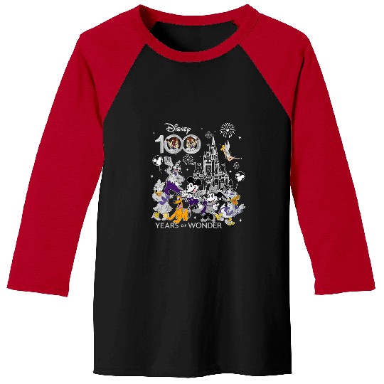Disney 100 Years of Wonder Baseball Tees, Disneyland 100th Anniversary Baseball Tees