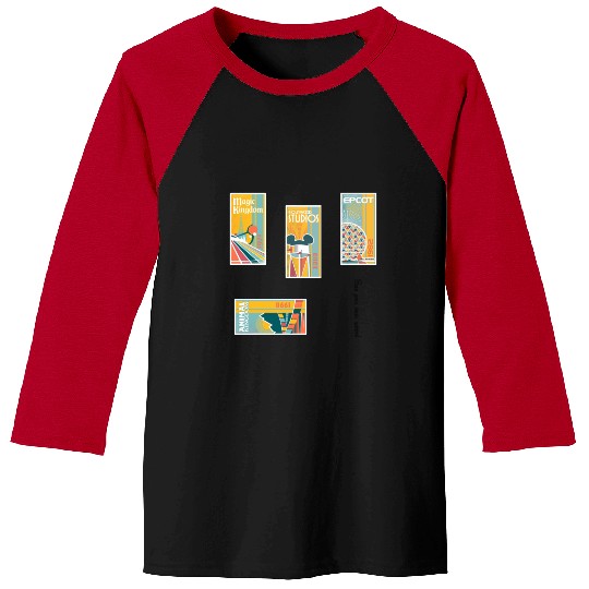 Discover Disney Vintage Sticker Baseball Tees