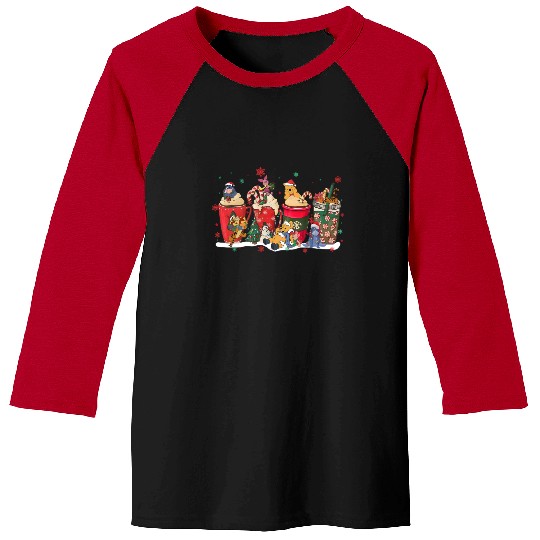 Disney Christmas Winnie The Pooh Coffee Baseball Tees
