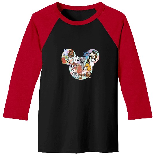 Disney dogs Baseball Tees, Mickey head Disney characters Baseball Tees Disney Ear Baseball Tees