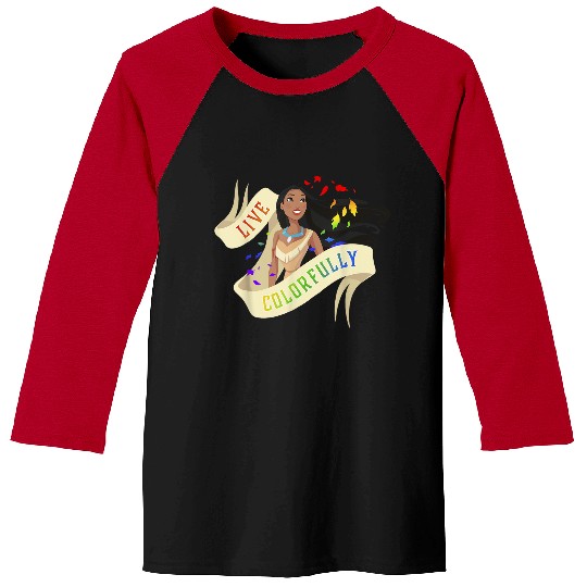 Disney Pocahontas Rainbow Live Colorfully Portrait Baseball Tees