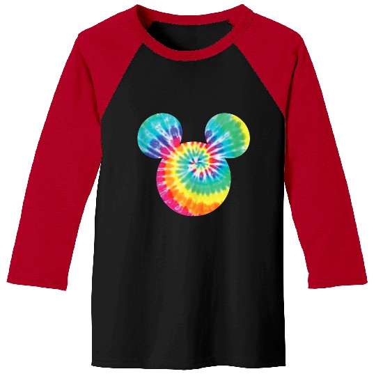 Disney Mickey Mouse Icon Rainbow Tie-dye Baseball Tees