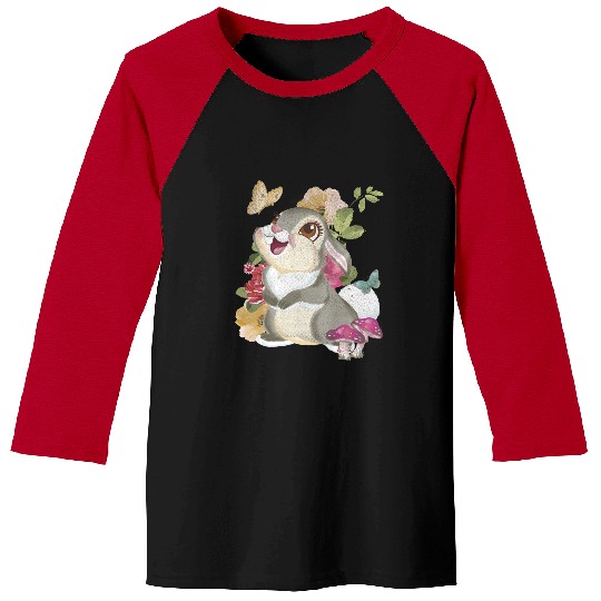Disney Bambi Thumper Vintage Floral Portrait Baseball Tees