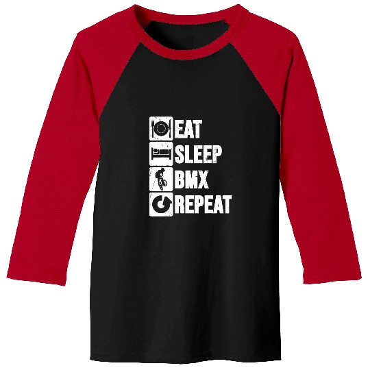 Bmx bike Eat Sleep Bmx Repeat cycling bmx bike bicycle Baseball Tees