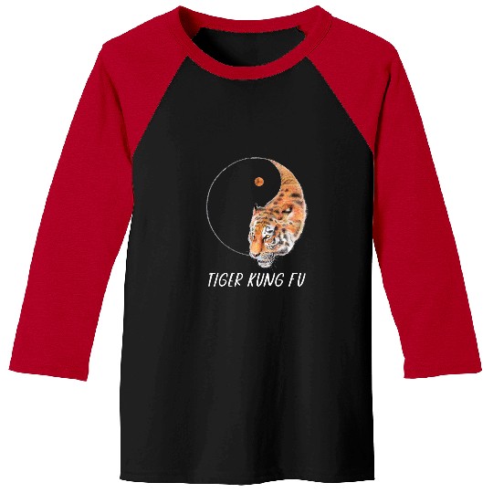 Tai Chi Qigong Tiger Animal Ink Drawing Baseball Tees