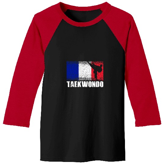 Taekwondo Sport France Flag French Martial Artist Baseball Tees