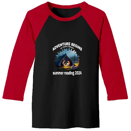Adventure Begins At Your Library Summer Reading Program 2024 1 Baseball Tees