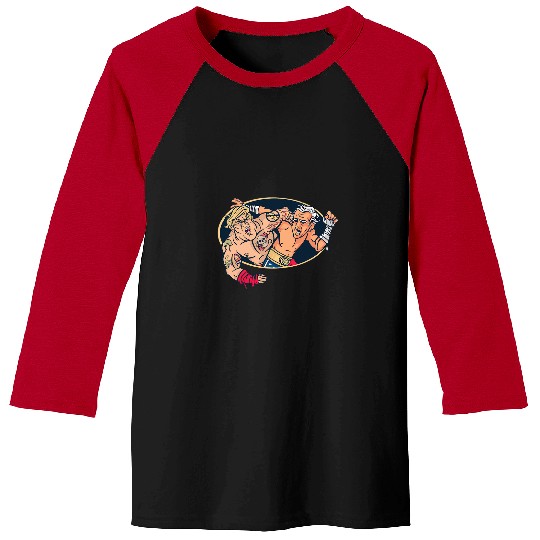 Trump Vs Biden Wrestling Casual Graphic Baseball Tees