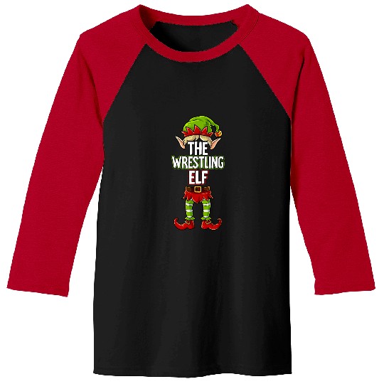 Wrestling Elf Baseball Tees